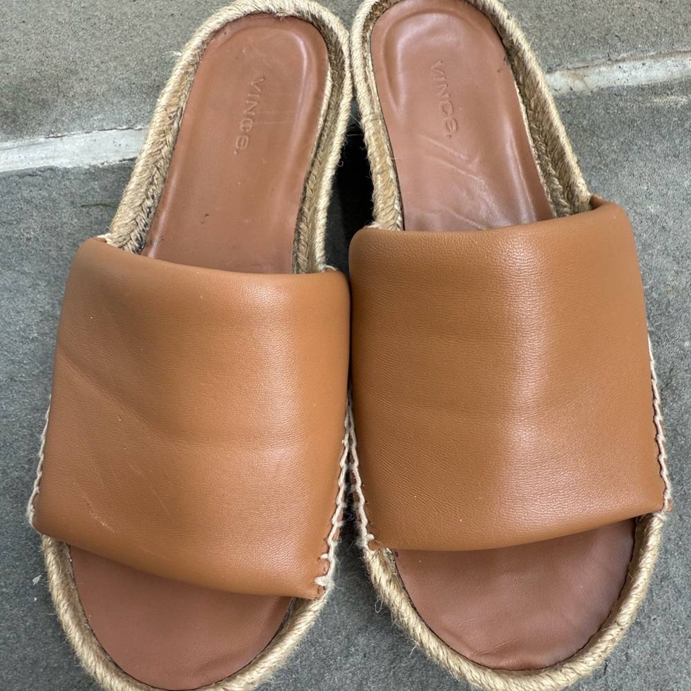 Vince Women's Brown Espadrille Slides